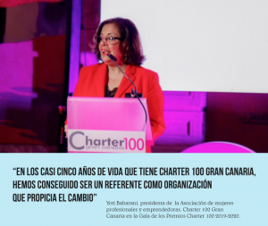 La presidenta de Charter 100 Gran Canaria, Yoti Baharani.